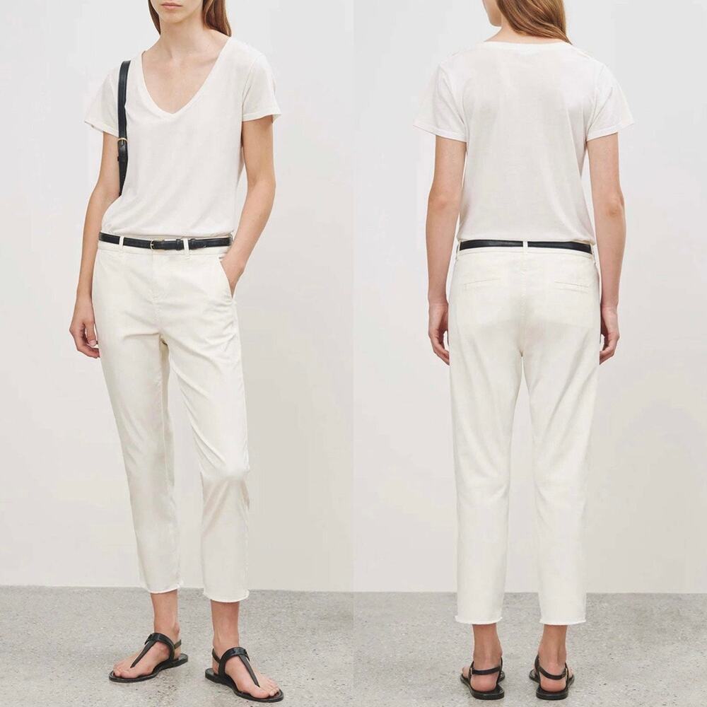 Nili Lotan East Hampton Pants Eggshell Size 00 Cotton New